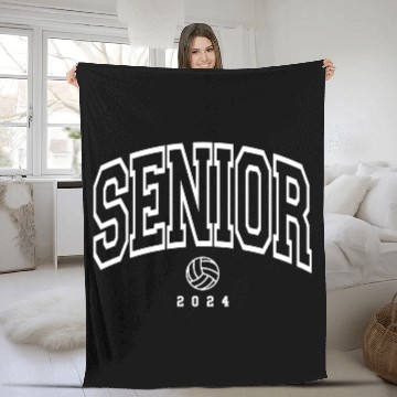 Discover SENIOR Volleyball 2024 Fleece Blankets
