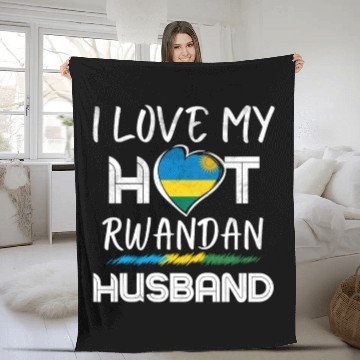 Discover Rwandnan Husband Proud Wife Fleece Blankets
