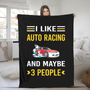 Discover 3 People Auto Racing Automotive Autosport Fleece Blankets