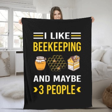 Discover 3 People Beekeeping Beekeeper Apiculture Fleece Blankets