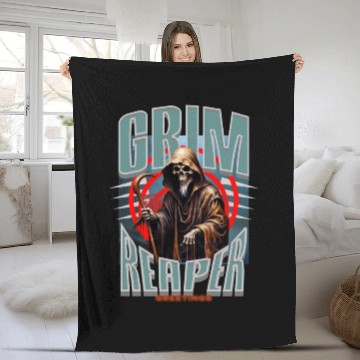 Discover Grim Reaper Greetings Fleece Blankets