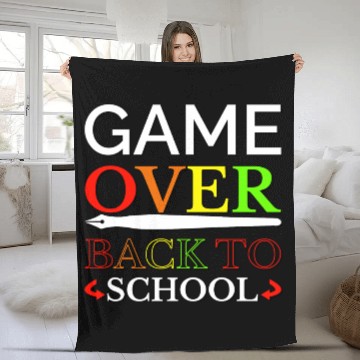 Discover Game Over Back To School Fleece Blankets