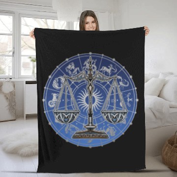 Discover Libra Zodiac star sign horoscope Astrology Fleece Blankets