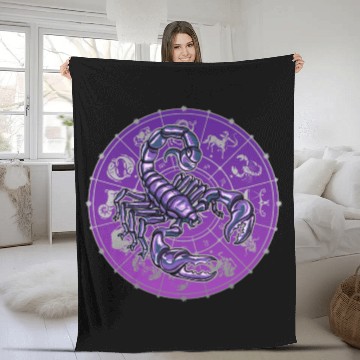 Discover Scorpio Zodiac star sign horoscope Astrology Fleece Blankets