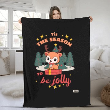 Discover Tis the season to be jolly! Fleece Blankets
