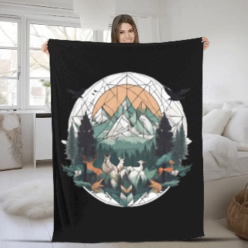 Discover Geoforest Tapestry Fleece Blankets
