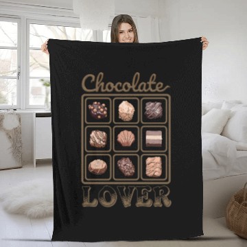 Discover chocolate lover Fleece Blankets