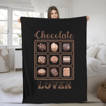 Discover chocolate lover Fleece Blankets