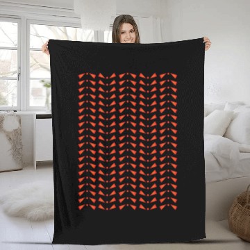 Discover Orange Pattern Fleece Blankets