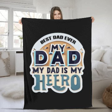 Discover Father's day :best dad ever Fleece Blankets