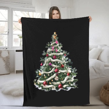 Discover Christmas tree9 Fleece Blankets