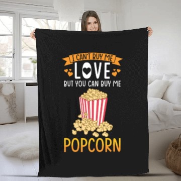 Discover Popcorn Lover Gift Funny Popcorn Fleece Blankets