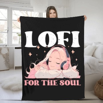 Discover Lofi Music Lover Low Fidelity Japanese Aesthetic Fleece Blankets