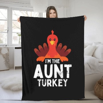 Discover I'm the Aunt Turkey Fleece Blankets