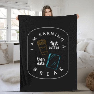 Discover Special Education Fleece Blankets, First Coffee Then Data
