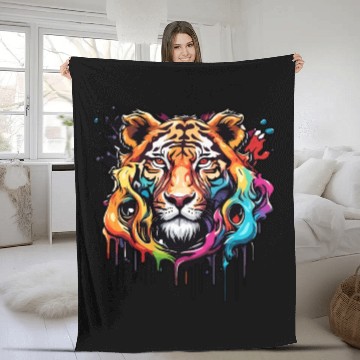 Discover Tiger / Animal / Safari / Wild / Animal Print Fleece Blankets