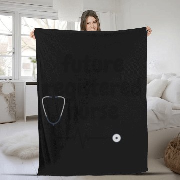Discover future registered nurse Fleece Blankets