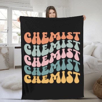 Discover Chemist Laboratory Scientist Chemical Analyst Fleece Blankets