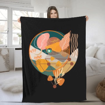 Discover Contemporary Bohemian Celestial Art Fleece Blankets