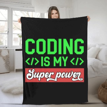 Discover Funny Computer Programmer Computer Science Coding Fleece Blankets