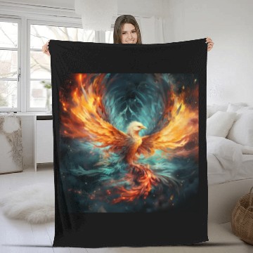 Discover Cosmic Phoenix Fleece Blankets