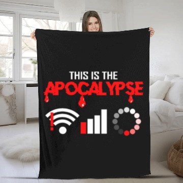 Discover Programmer Apocalypse Informational Skills Gift Fleece Blankets
