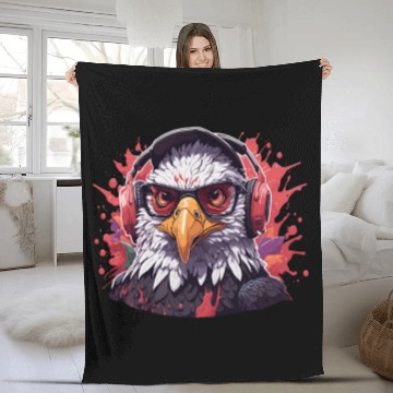 Discover eagle animal art I cool cute eagle Fleece Blankets