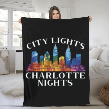 Discover Charlotte North Carolina USA America United States Fleece Blankets