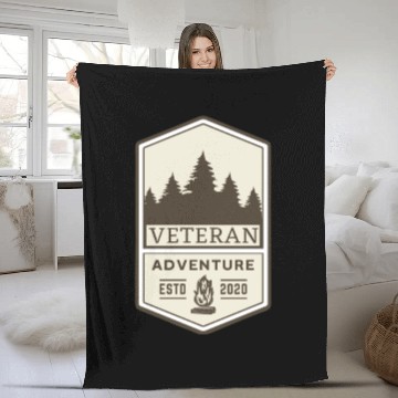 Discover veteran adventure Fleece Blankets