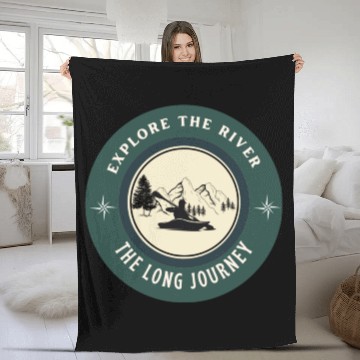 Discover explore the river Fleece Blankets