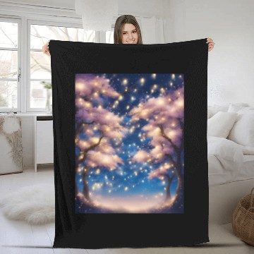 Discover Cherry Blossom Tree Party Fleece Blankets