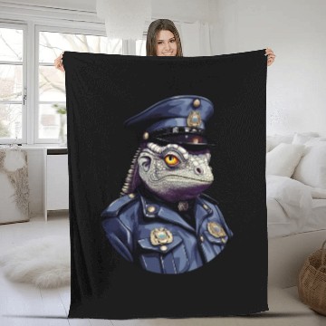 Discover Chameleon police Fleece Blankets
