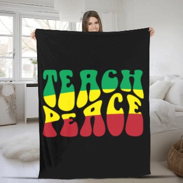 Discover Teace Peace Typography Design Fleece Blankets