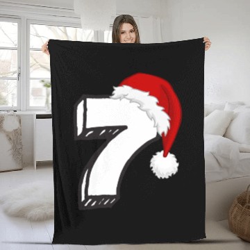 Discover Lucky Number 7 - Christmas Numbering Seven Fleece Blankets