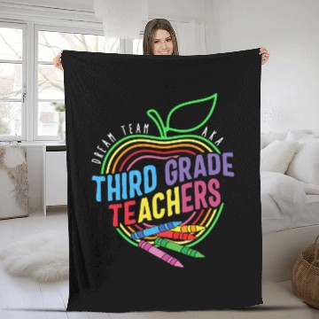 Discover Teacher Fleece Blankets, Dream Team Aka Third Grade