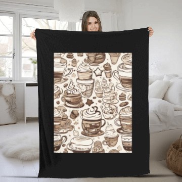 Discover Coffee, Cookie and Cream Fleece Blankets
