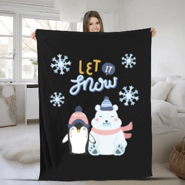 Discover Let It Snow Fleece Blankets