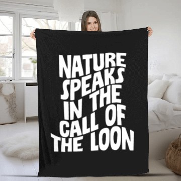 Discover Nature Speaks In The Call Of The Loon 4 Fleece Blankets