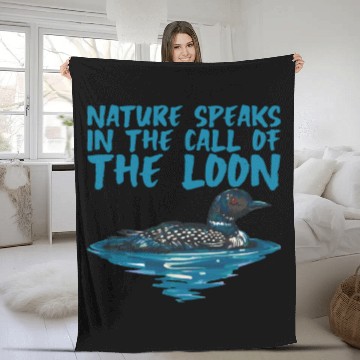 Discover Nature Speaks In The Call Of The Loon 2 Fleece Blankets