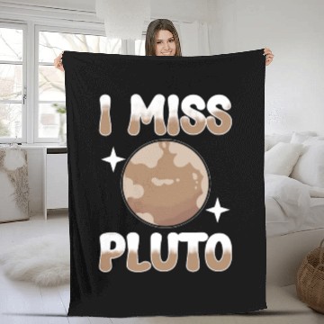Discover Astrology I Miss Pluto Solar System Planets Fleece Blankets