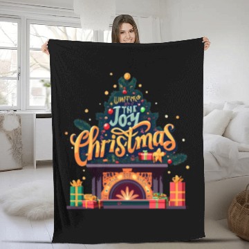 Discover The Joy Christmas Fleece Blankets