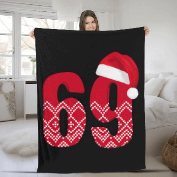 Discover Age 69 Years Old - Christmas number Sixty Nine Fleece Blankets