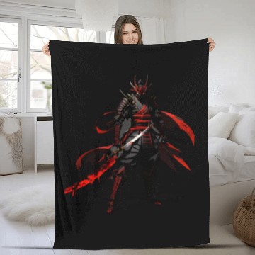 Discover Anime Samurai Hero Fleece Blankets