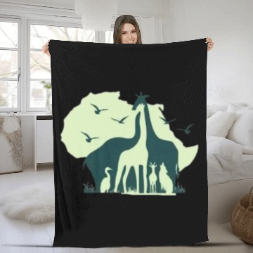 Discover African Wildlife Fleece Blankets