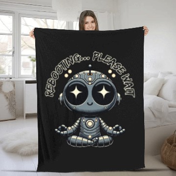 Discover Meditative Robot Fleece Blankets