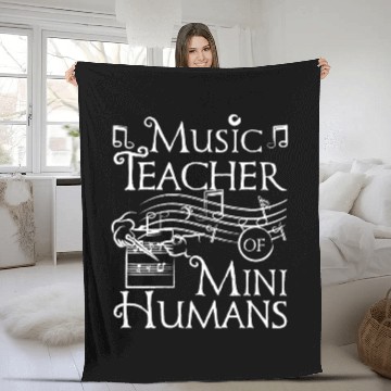 Discover Music teacher of mini humans Fleece Blankets