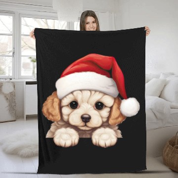 Discover Bichon Frise Christmas Dog Fleece Blankets