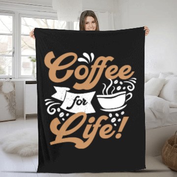 Discover Coffee For Life Fleece Blankets