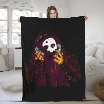Discover Ghostface Phone Call Fleece Blankets