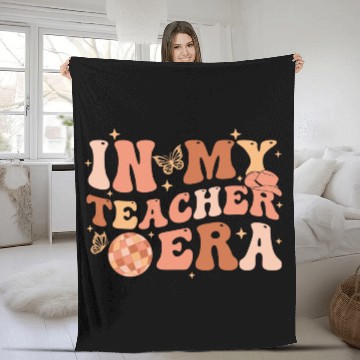 Discover In My Teacher Era Teaching Back To School Groovy Fleece Blankets